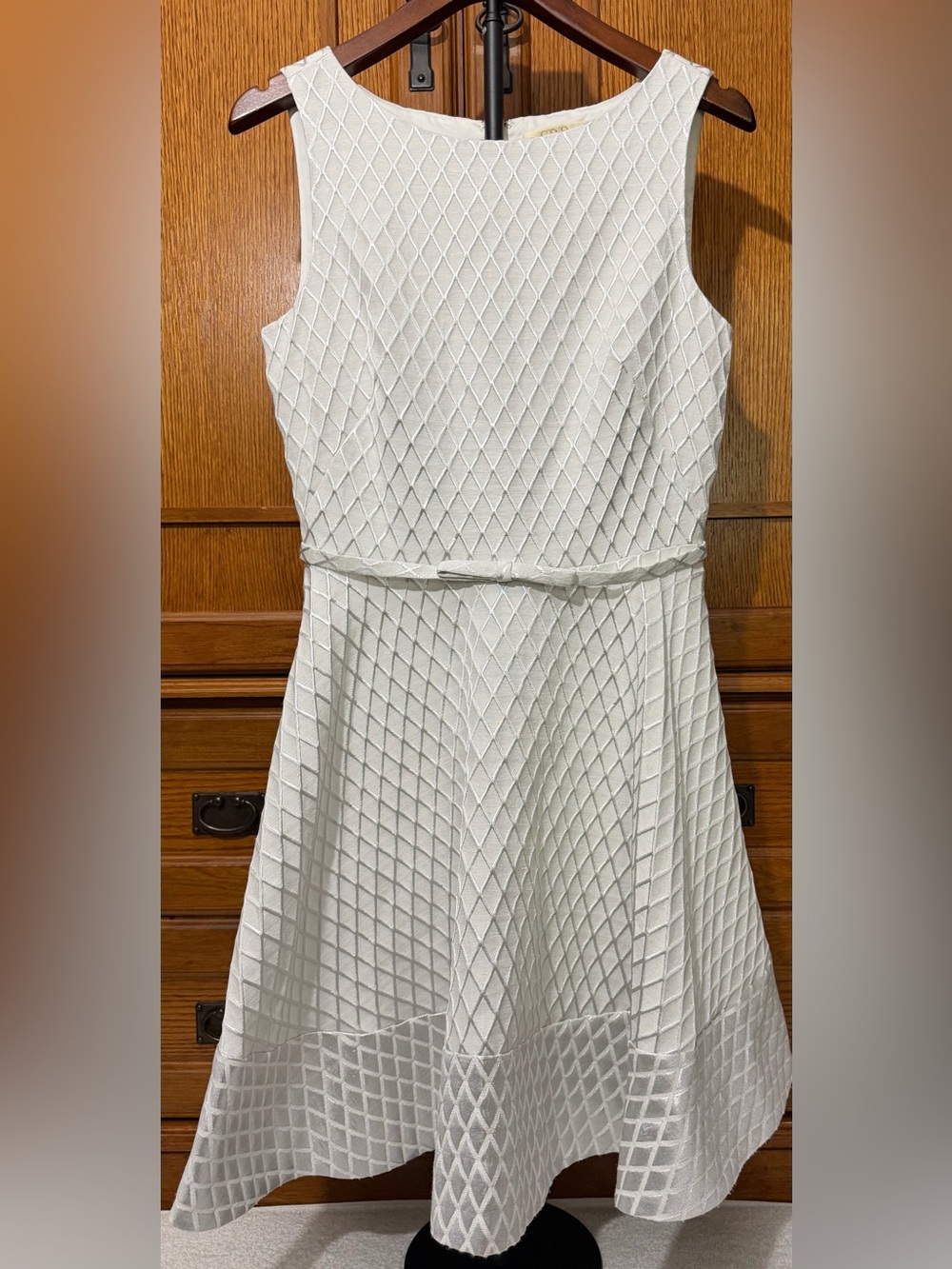 ERIN Erin Fetherston Geo Jacquard Diamond Cocktail Fit & Flare Midi Dress HOCO